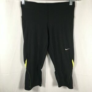 Nike‎ Fit Dry Pants Womens Sz 4-6 Black Athletic Capri Leggings Running Pants